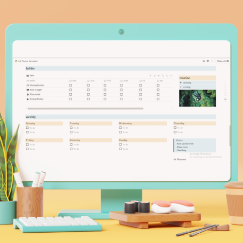 Notion Life Planner Template - Goal Setting and Task Management